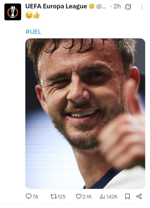 Bài đăng gây tranh cãi của UEFA.